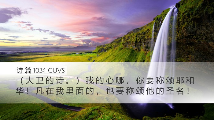 诗 篇 103:1 CUVS Bible Verse Image