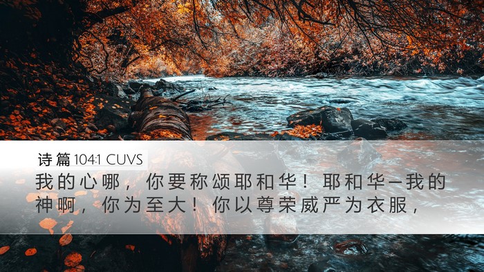 诗 篇 104:1 CUVS Bible Verse Image