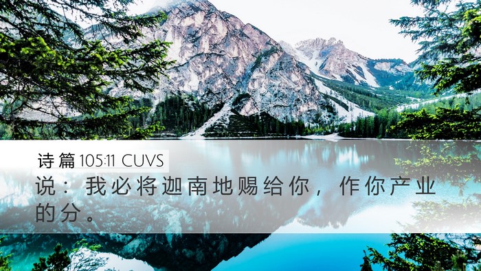 诗 篇 105:11 CUVS Bible Verse Image