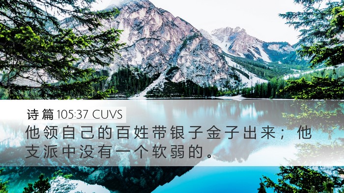 诗 篇 105:37 CUVS Bible Verse Image