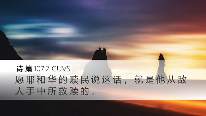 诗 篇 107:2 CUVS Bible Verse Image