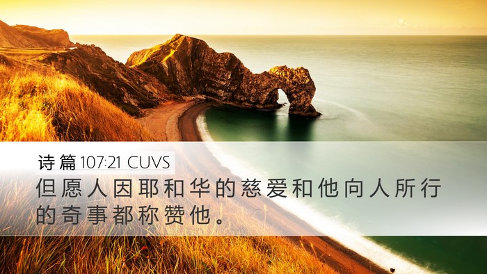 诗 篇 107:21 CUVS Bible Verse Image