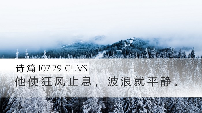 诗 篇 107:29 CUVS Bible Verse Image