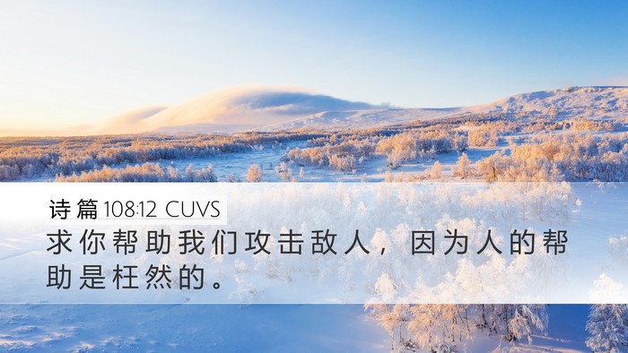 诗 篇 108:12 CUVS Bible Verse Image