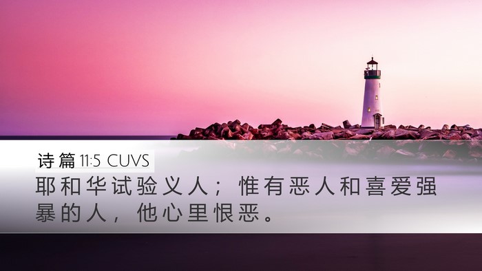 诗 篇 11:5 CUVS Bible Verse Image