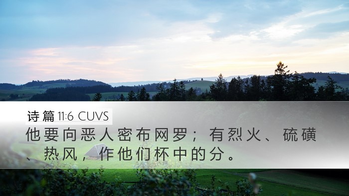 诗 篇 11:6 CUVS Bible Verse Image