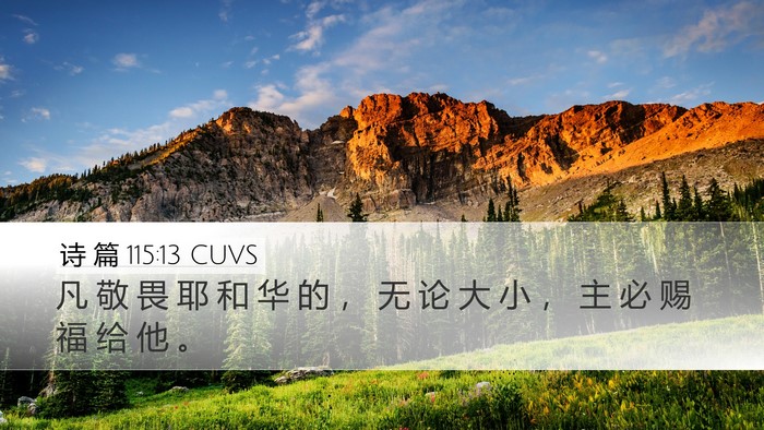 诗 篇 115:13 CUVS Bible Verse Image