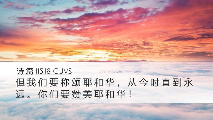 诗 篇 115:18 CUVS Bible Verse Image