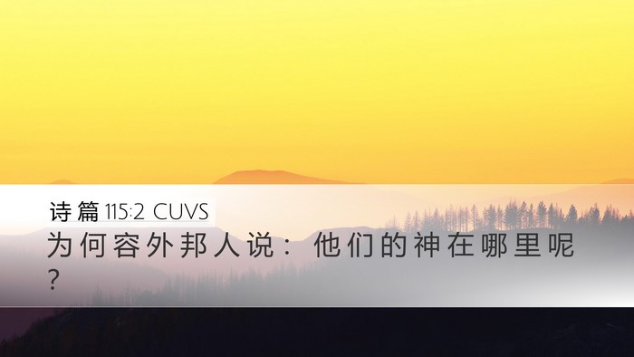 诗 篇 115:2 CUVS Bible Verse Image