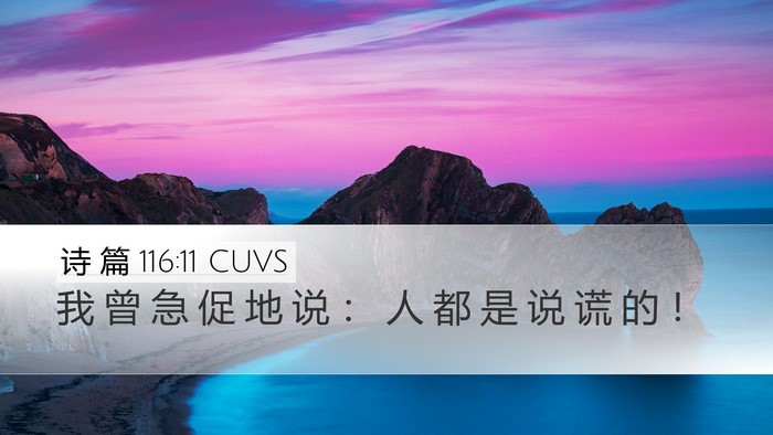 诗 篇 116:11 CUVS Bible Verse Image