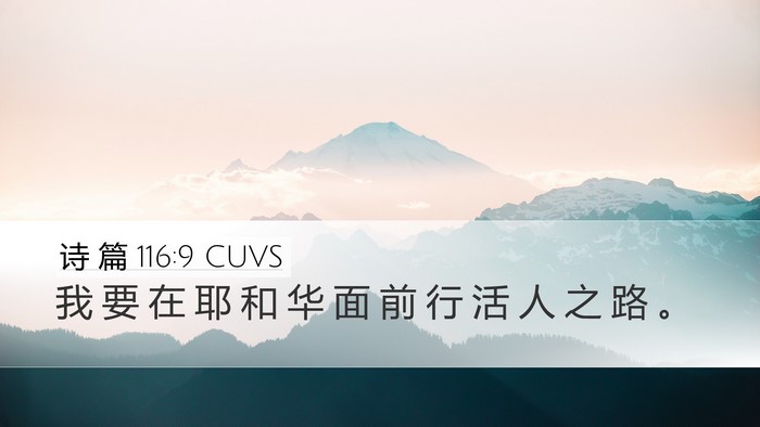 诗 篇 116:9 CUVS Bible Verse Image