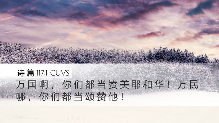 诗 篇 117:1 CUVS Bible Verse Image