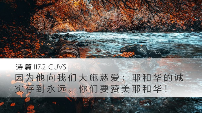 诗 篇 117:2 CUVS Bible Verse Image