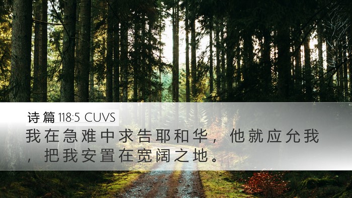 诗 篇 118:5 CUVS Bible Verse Image