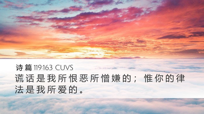 诗 篇 119:163 CUVS Bible Verse Image
