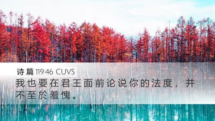 诗 篇 119:46 CUVS Bible Verse Image