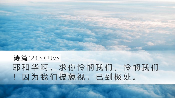 诗 篇 123:3 CUVS Bible Verse Image
