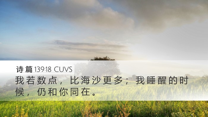 诗 篇 139:18 CUVS Bible Verse Image