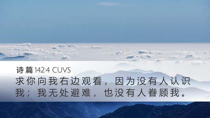 诗 篇 142:4 CUVS Bible Verse Image