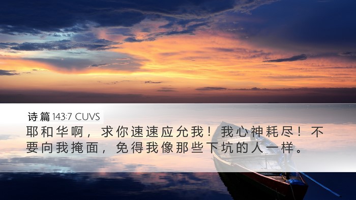 诗 篇 143:7 CUVS Bible Verse Image