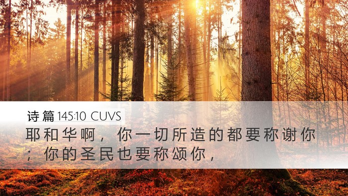 诗 篇 145:10 CUVS Bible Verse Image