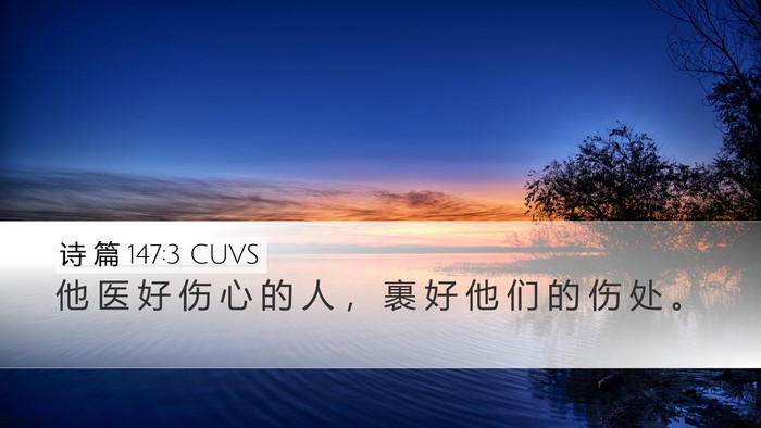 诗 篇 147:3 CUVS Bible Verse Image