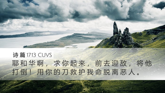 诗 篇 17:13 CUVS Bible Verse Image