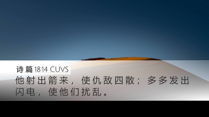 诗 篇 18:14 CUVS Bible Verse Image