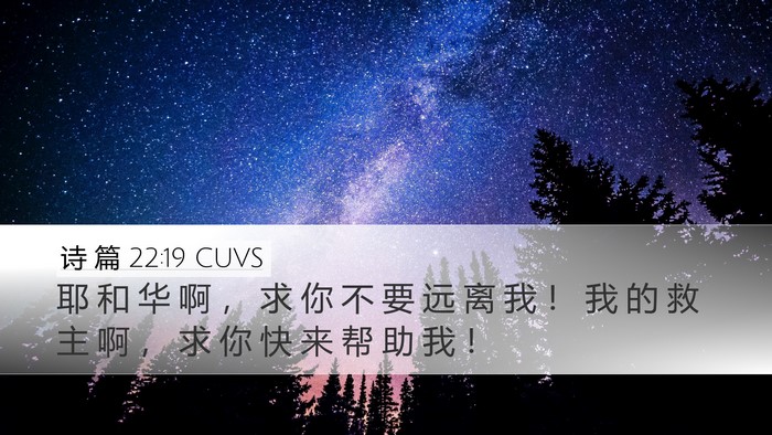 诗 篇 22:19 CUVS Bible Verse Image
