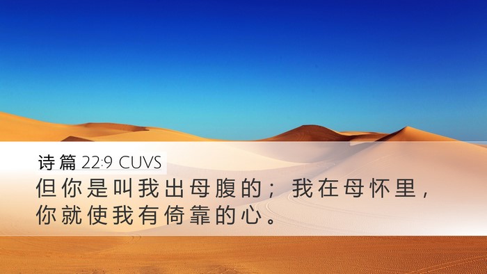 诗 篇 22:9 CUVS Bible Verse Image