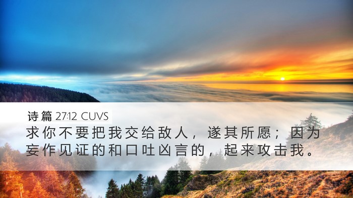 诗 篇 27:12 CUVS Bible Verse Image