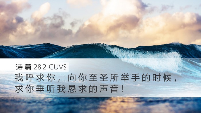 诗 篇 28:2 CUVS Bible Verse Image