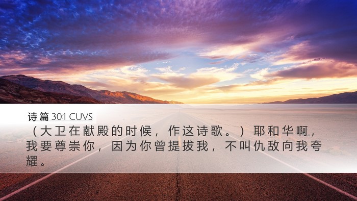 诗 篇 30:1 CUVS Bible Verse Image
