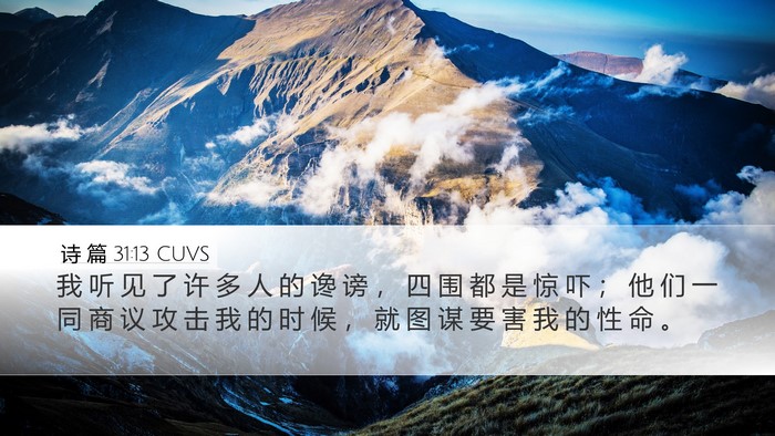 诗 篇 31:13 CUVS Bible Verse Image