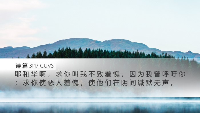 诗 篇 31:17 CUVS Bible Verse Image