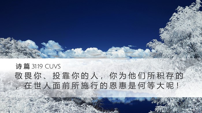 诗 篇 31:19 CUVS Bible Verse Image