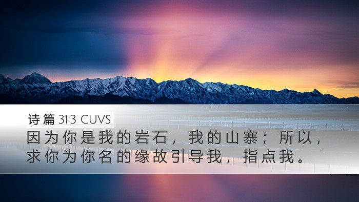 诗 篇 31:3 CUVS Bible Verse Image