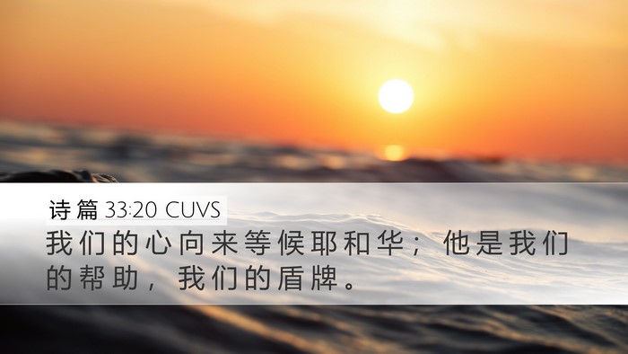 诗 篇 33:20 CUVS Bible Verse Image