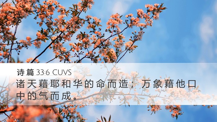诗 篇 33:6 CUVS Bible Verse Image