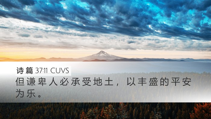 诗 篇 37:11 CUVS Bible Verse Image