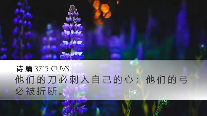 诗 篇 37:15 CUVS Bible Verse Image