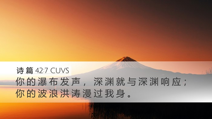 诗 篇 42:7 CUVS Bible Verse Image