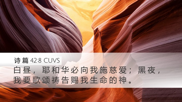 诗 篇 42:8 CUVS Bible Verse Image