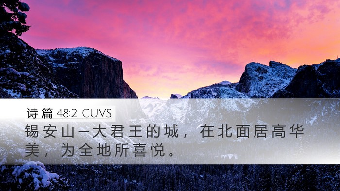 诗 篇 48:2 CUVS Bible Verse Image