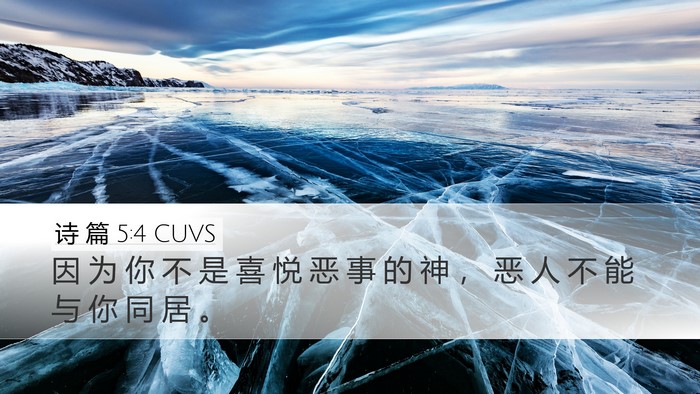 诗 篇 5:4 CUVS Bible Verse Image