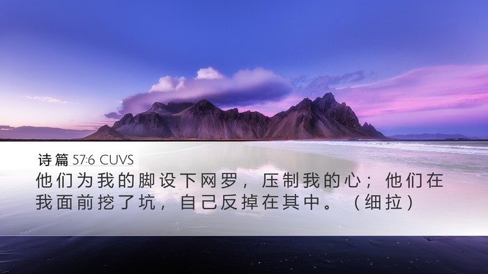 诗 篇 57:6 CUVS Bible Verse Image