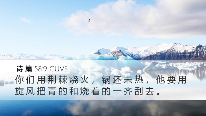 诗 篇 58:9 CUVS Bible Verse Image
