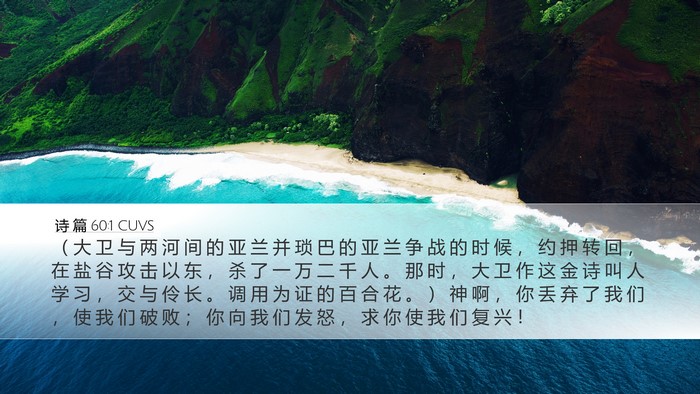 诗 篇 60:1 CUVS Bible Verse Image