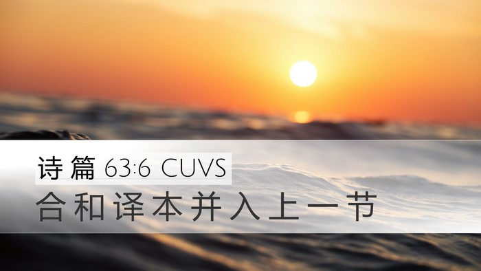 诗 篇 63:6 CUVS Bible Verse Image