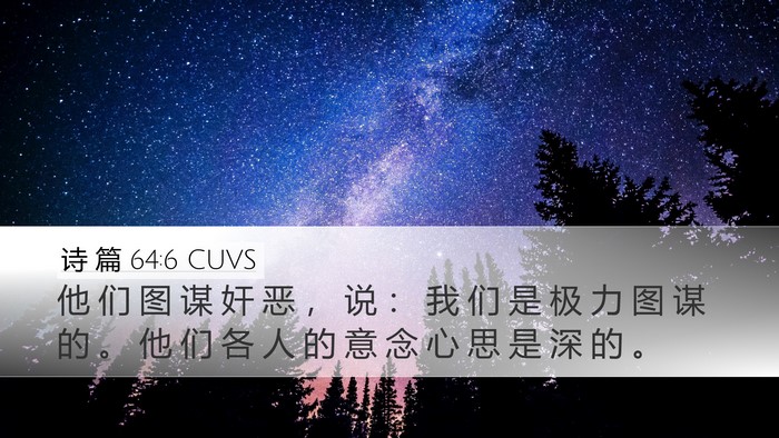 诗 篇 64:6 CUVS Bible Verse Image